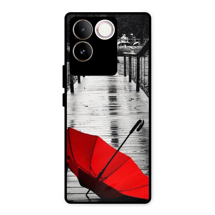 Red Umbrella Metal Back Case for Vivo T2 Pro