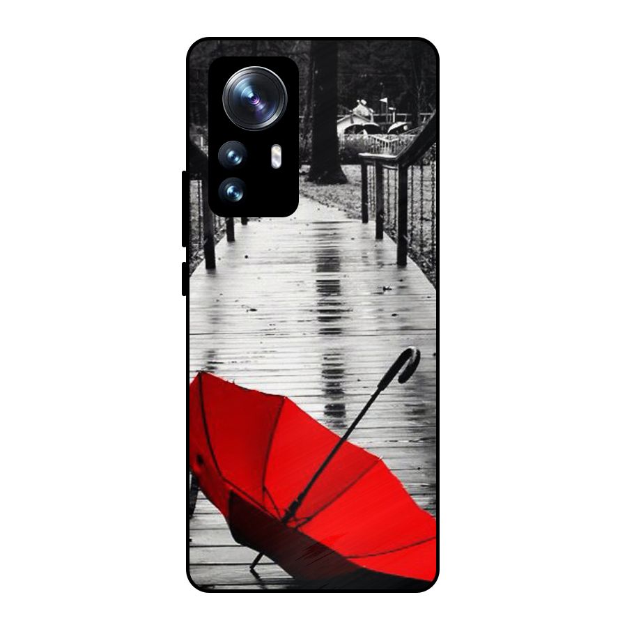 Red Umbrella Metal Back Case for Xiaomi 12 Pro