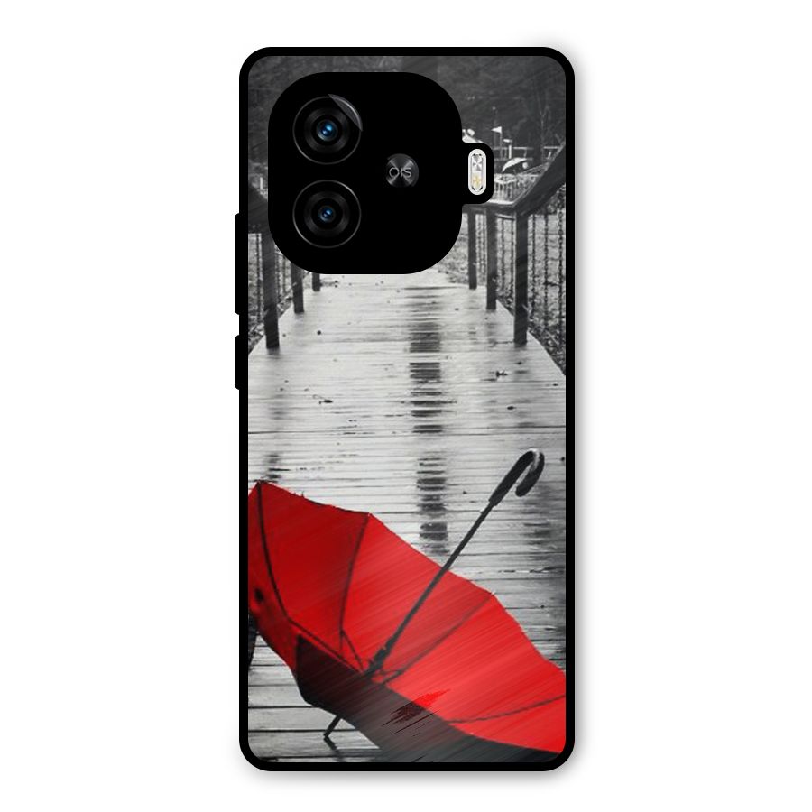 Red Umbrella Metal Back Case for iQOO Z9 Turbo