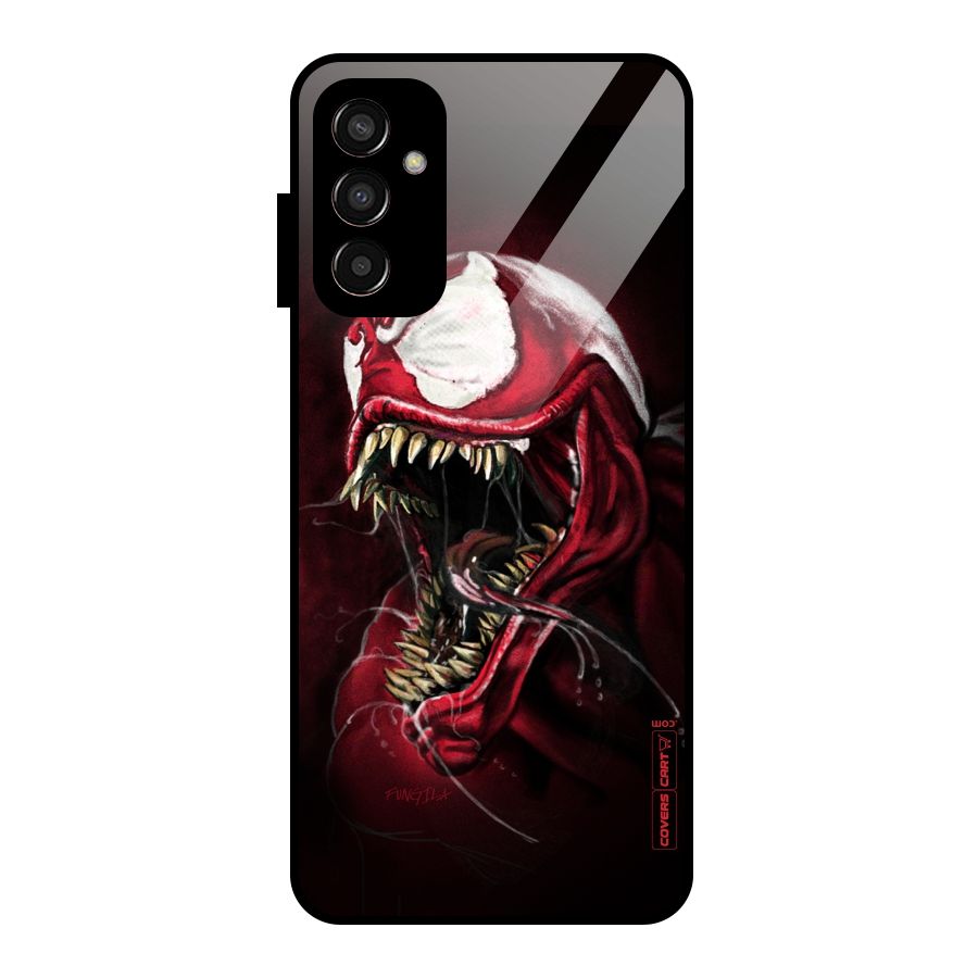 Red Venom Artwork Glass Back Case for Galaxy F13