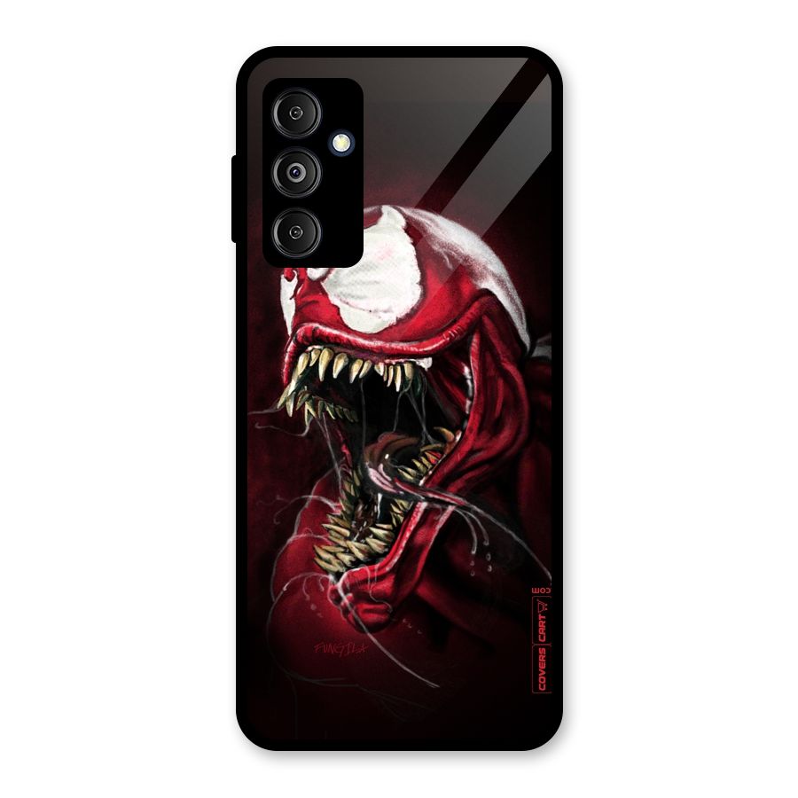 Red Venom Artwork Glass Back Case for Galaxy M14 5G