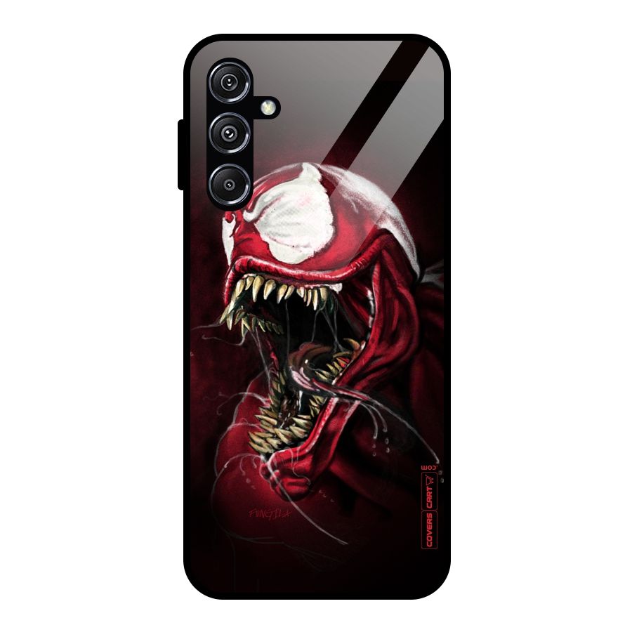 Red Venom Artwork Glass Back Case for Galaxy M34 5G