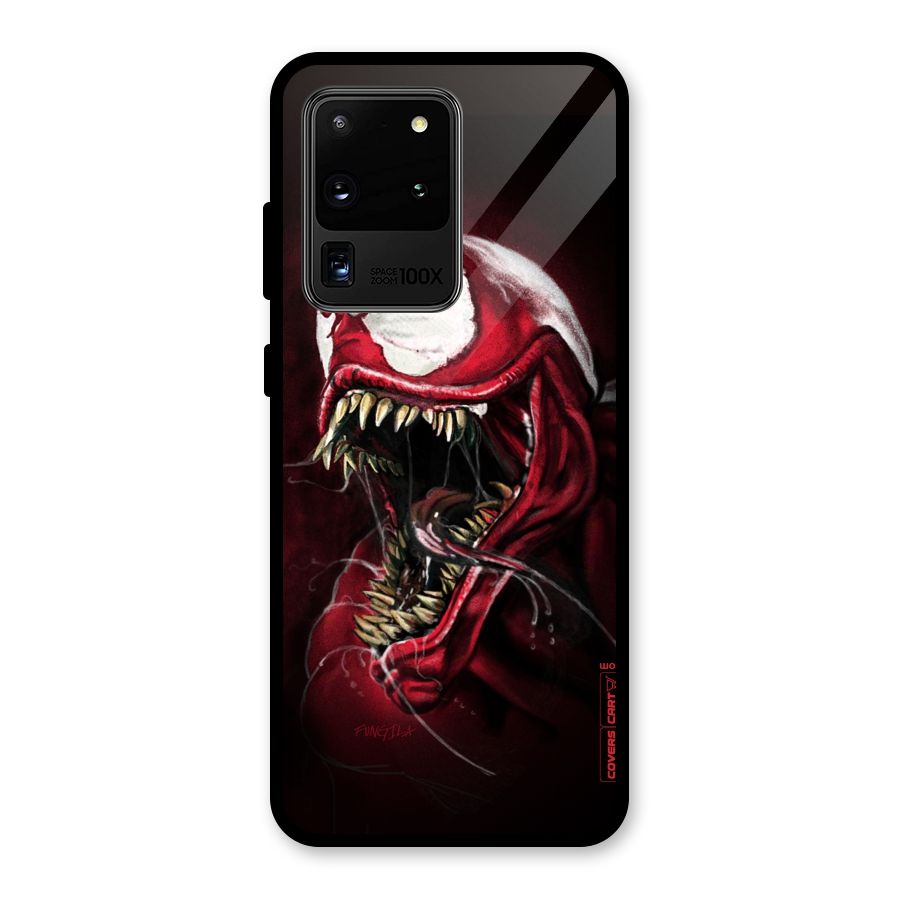 Red Venom Artwork Glass Back Case for Galaxy S20 Ultra