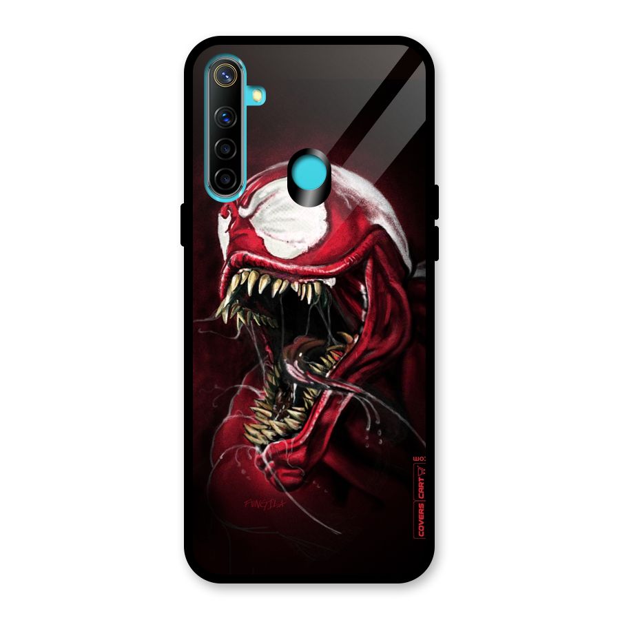 Red Venom Artwork Glass Back Case for Realme 5i