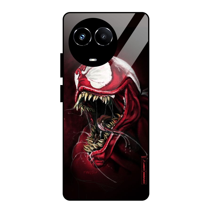 Red Venom Artwork Glass Back Case for Realme Narzo 60X