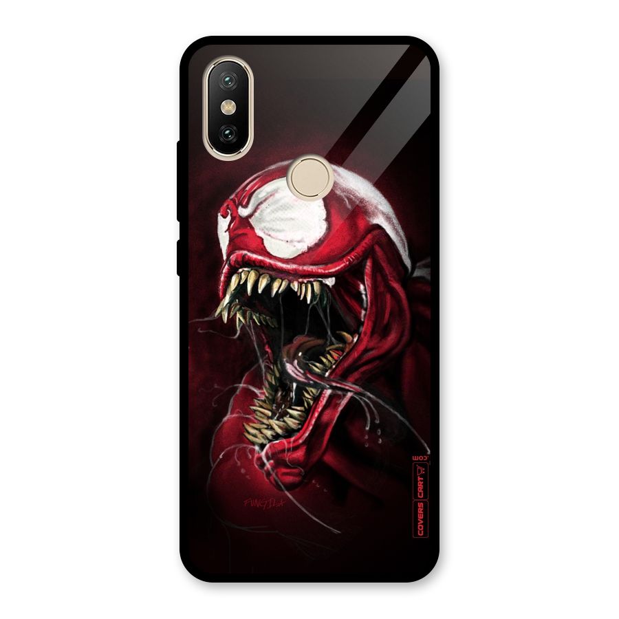 Red Venom Artwork Glass Back Case for Redmi A2