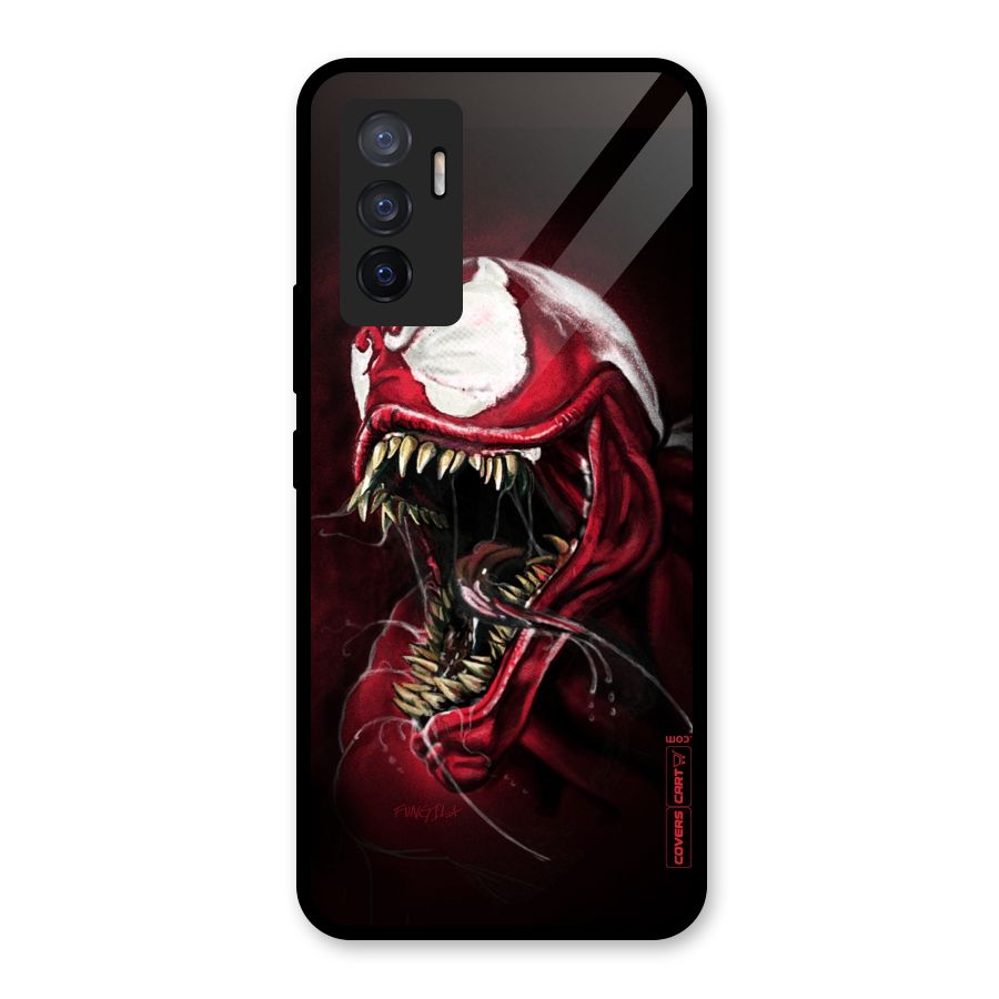 Red Venom Artwork Glass Back Case for Vivo V23e