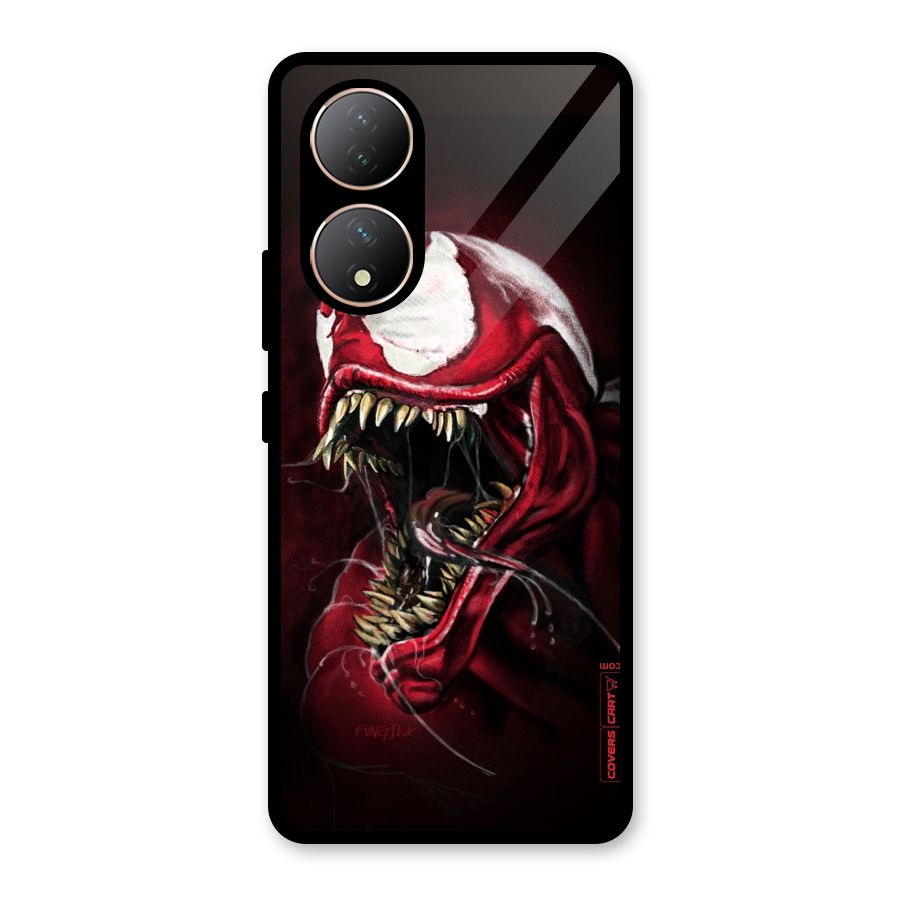Red Venom Artwork Glass Back Case for Vivo Y100A