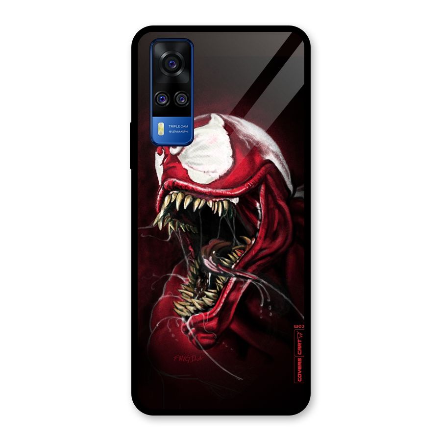 Red Venom Artwork Glass Back Case for Vivo Y31