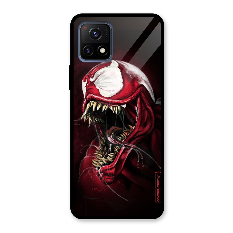 Red Venom Artwork Glass Back Case for Vivo Y72 5G