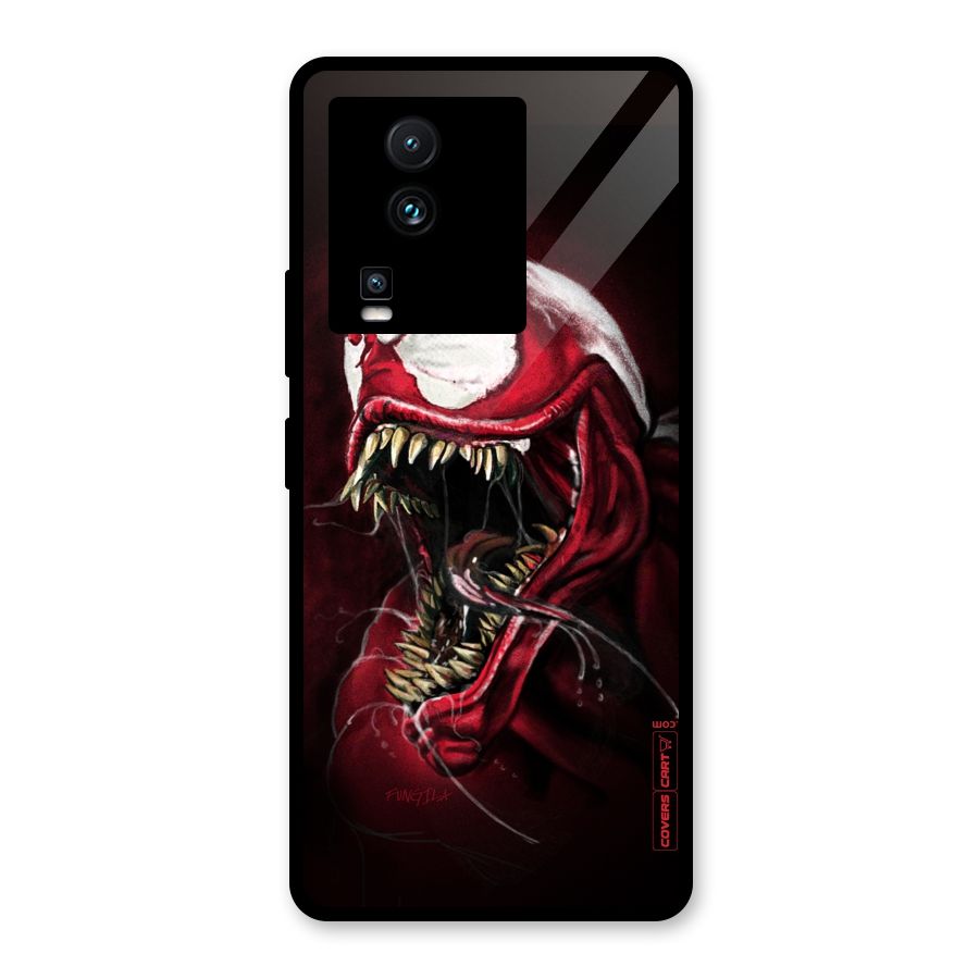 Red Venom Artwork Glass Back Case for Vivo iQOO Neo 7