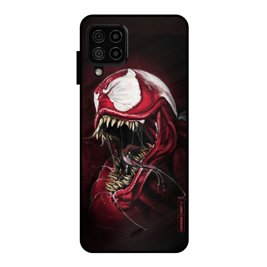 Red Venom Artwork Metal Back Case for Galaxy A22 4G