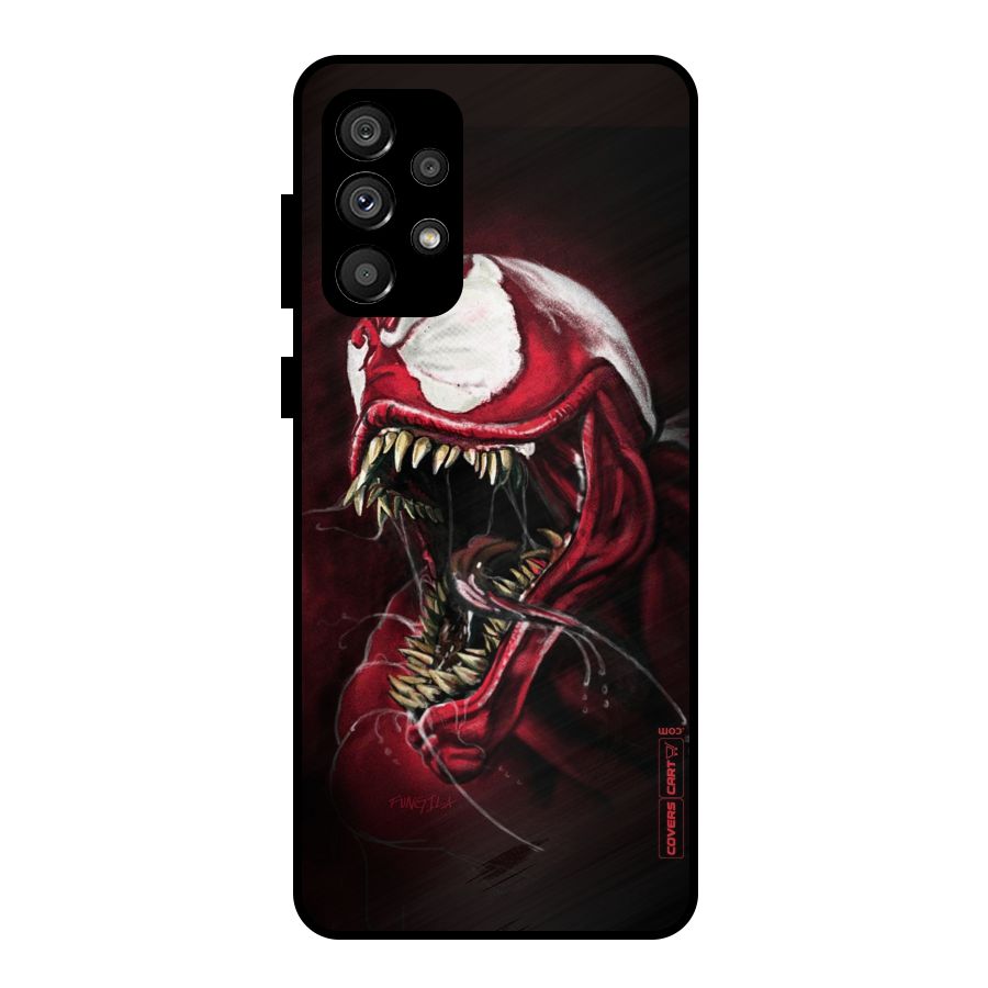 Red Venom Artwork Metal Back Case for Galaxy A73 5G