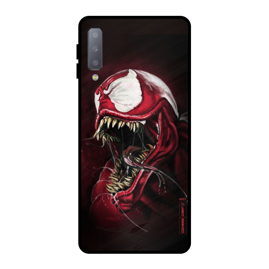 Red Venom Artwork Metal Back Case for Galaxy A7 (2018)
