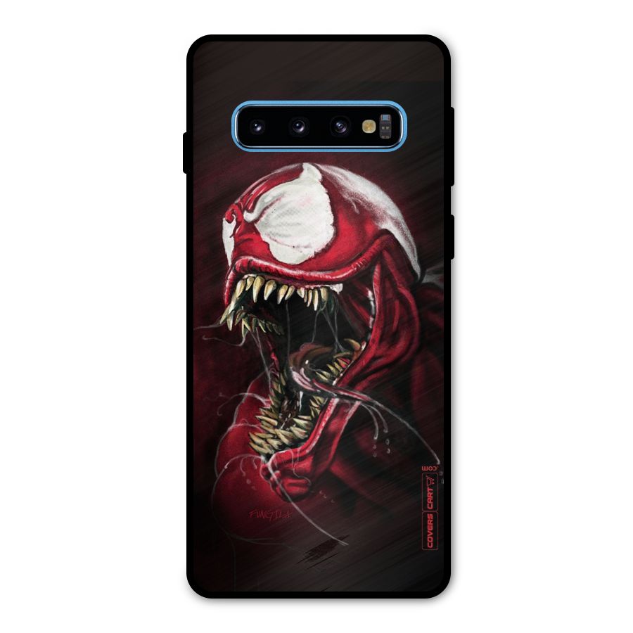 Red Venom Artwork Metal Back Case for Galaxy S10
