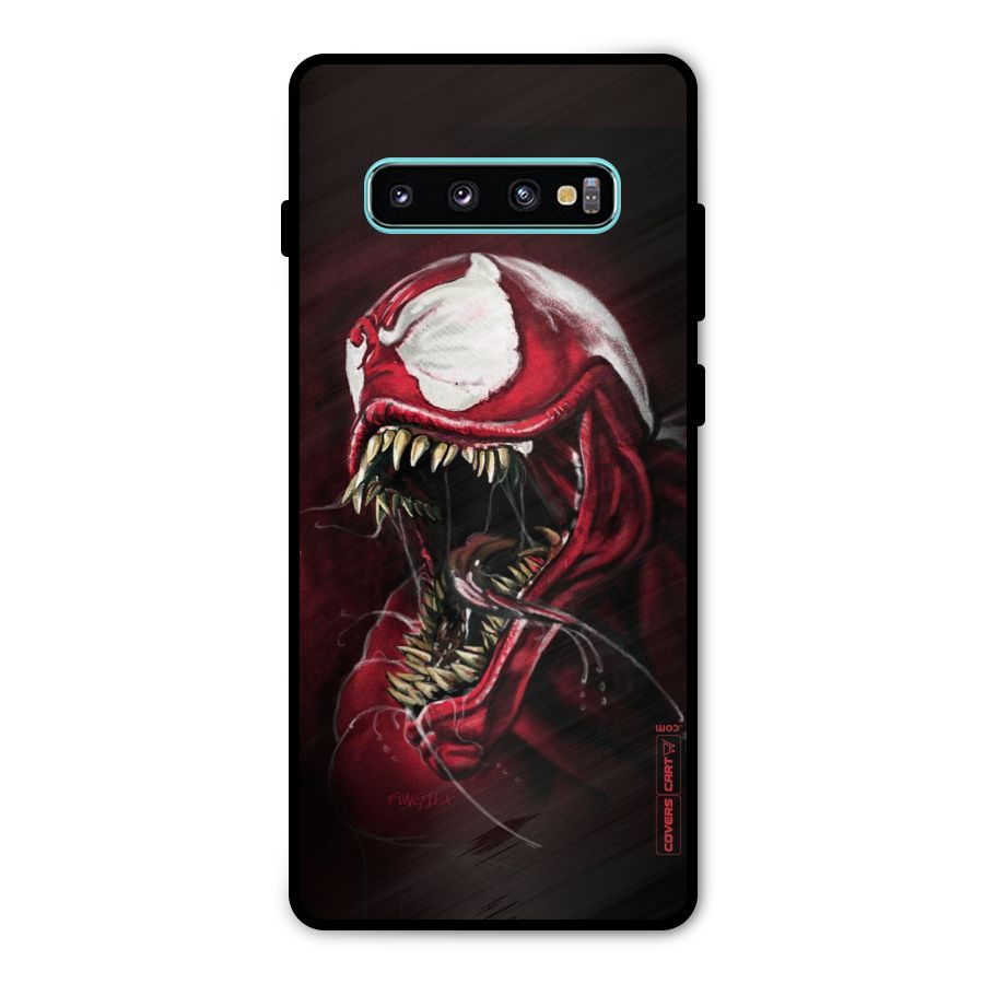 Red Venom Artwork Metal Back Case for Galaxy S10 Plus