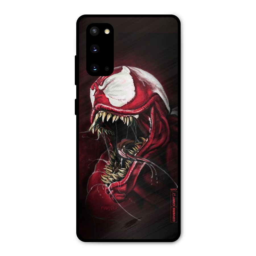 Red Venom Artwork Metal Back Case for Galaxy S20