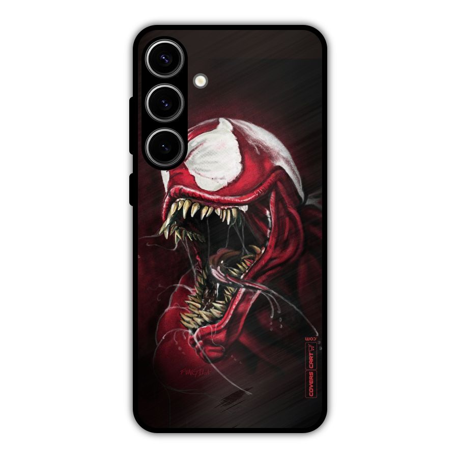 Red Venom Artwork Metal Back Case for Galaxy S24 Plus