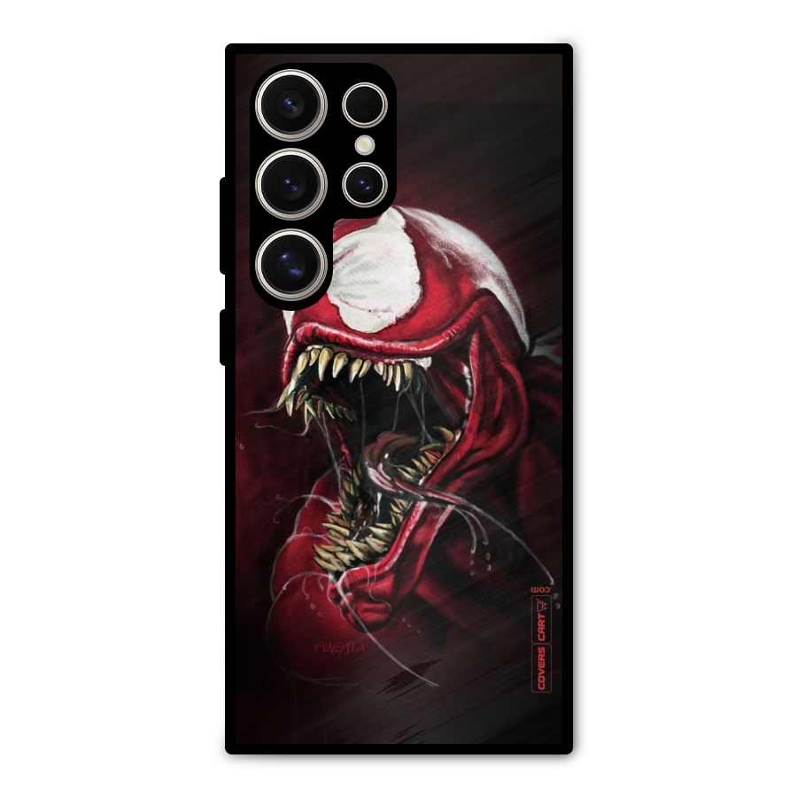 Red Venom Artwork Metal Back Case for Galaxy S24 Ultra