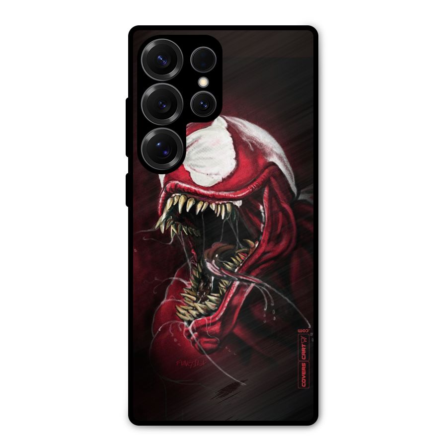 Red Venom Artwork Metal Back Case for Galaxy S25 Ultra