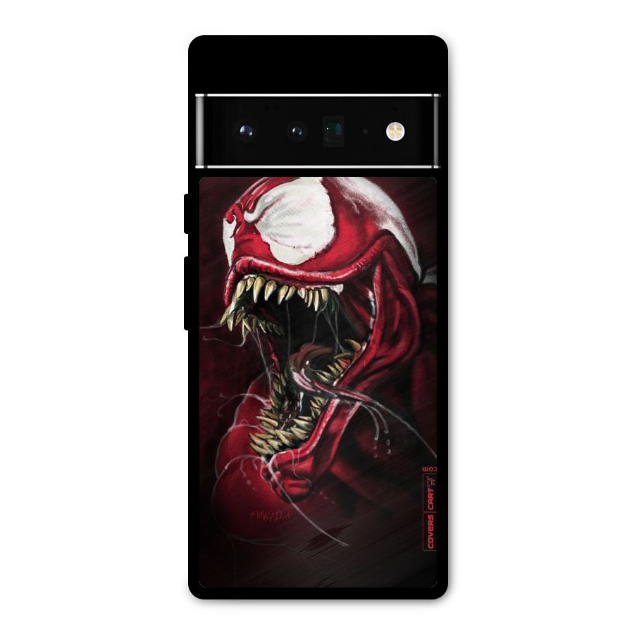 Red Venom Artwork Metal Back Case for Google Pixel 6 Pro