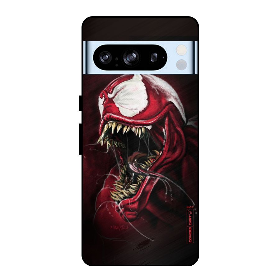 Red Venom Artwork Metal Back Case for Google Pixel 8 Pro