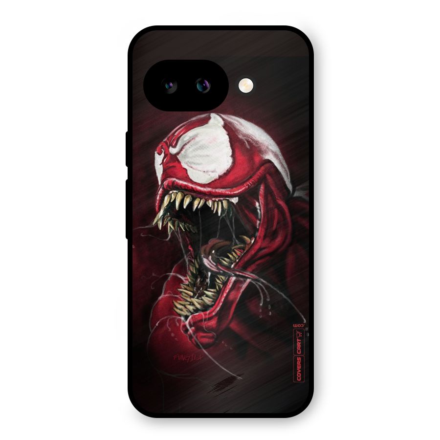 Red Venom Artwork Metal Back Case for Google Pixel 9a