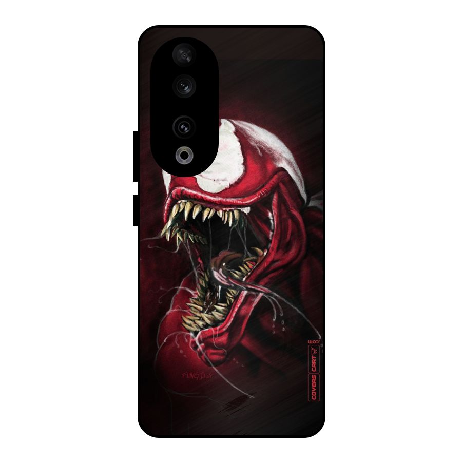 Red Venom Artwork Metal Back Case for Honor 90