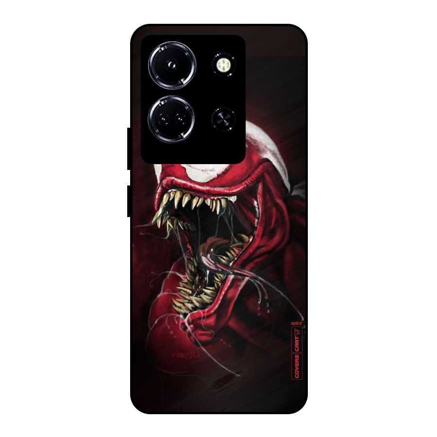 Red Venom Artwork Metal Back Case for Infinix Note 30 5G