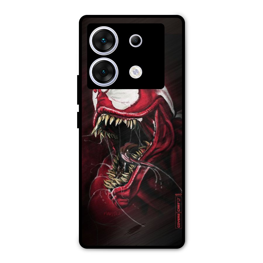 Red Venom Artwork Metal Back Case for Infinix Zero 30 5G