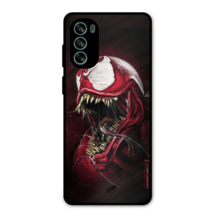 Red Venom Artwork Metal Back Case for Moto G62