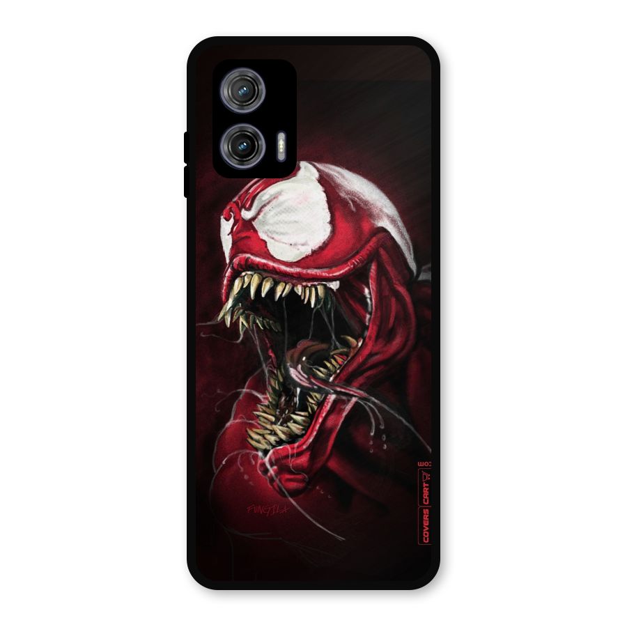 Red Venom Artwork Metal Back Case for Moto G73