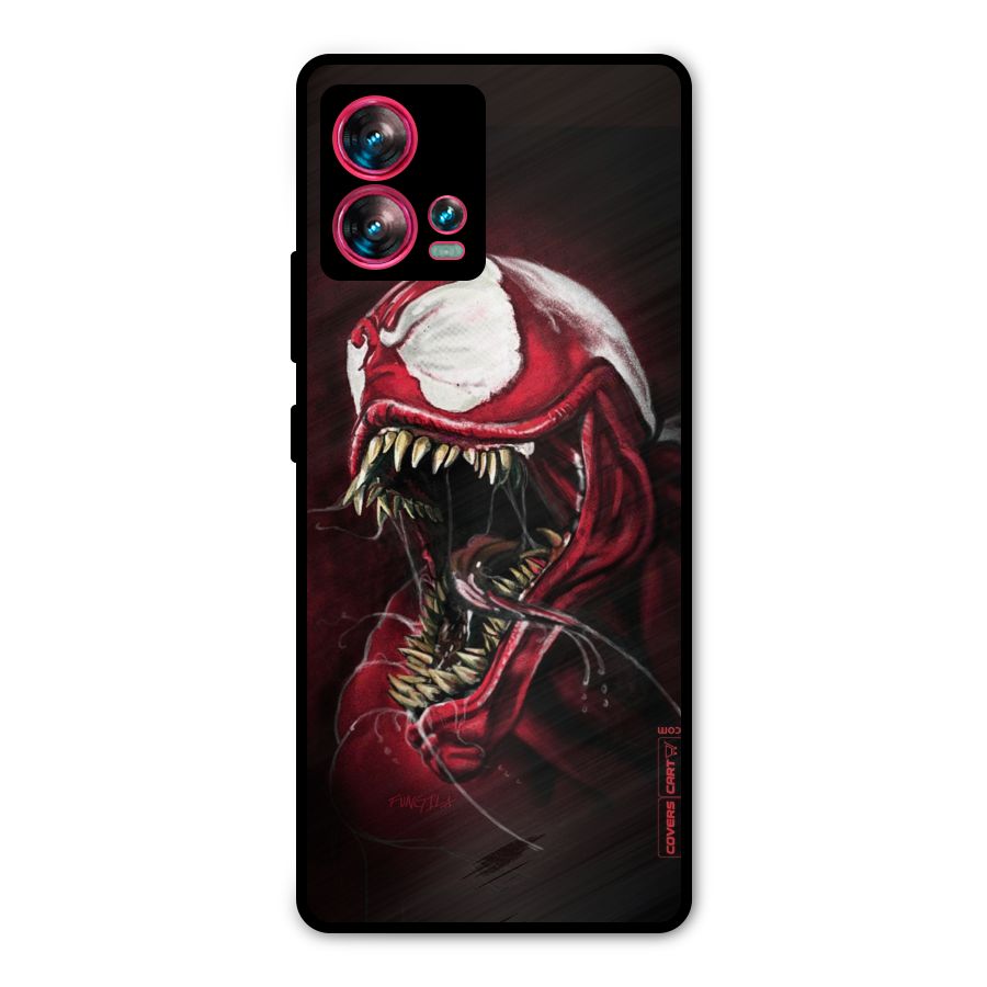 Red Venom Artwork Metal Back Case for Motorola Edge 30 Fusion