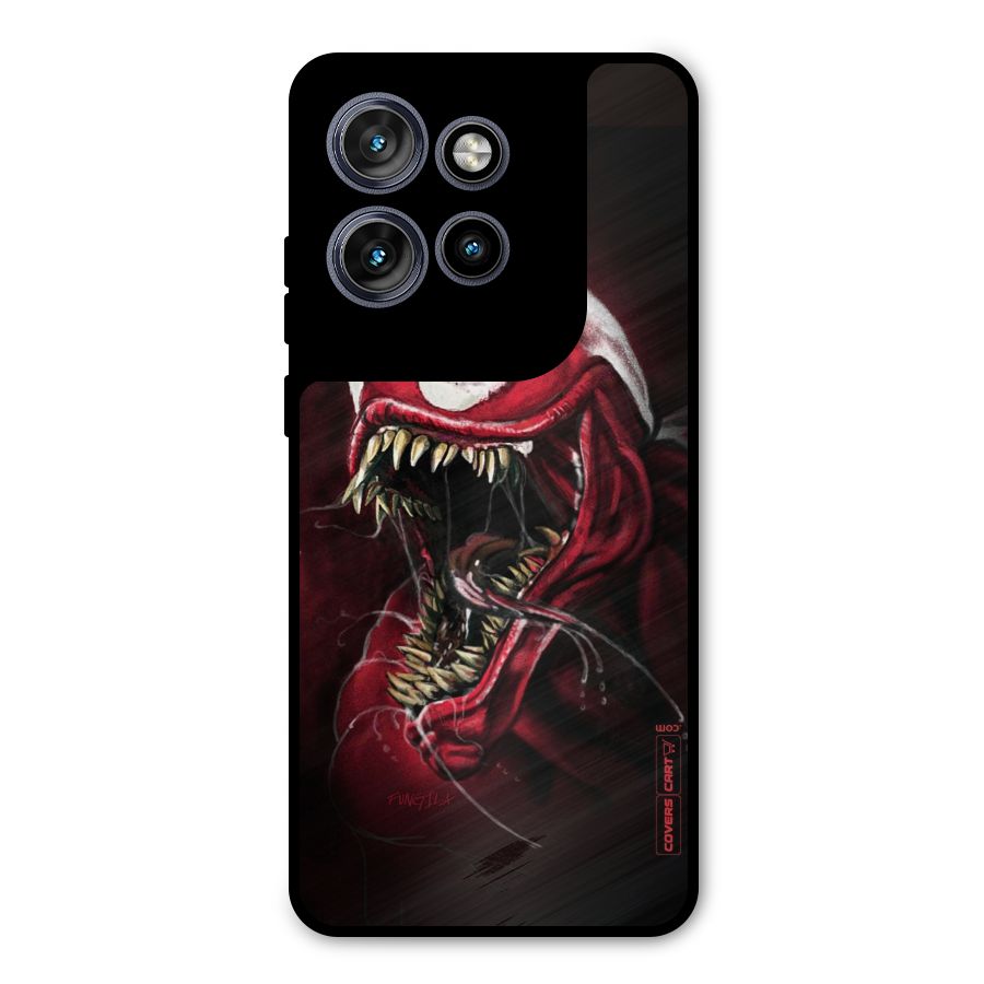 Red Venom Artwork Metal Back Case for Motorola Edge 50 Neo