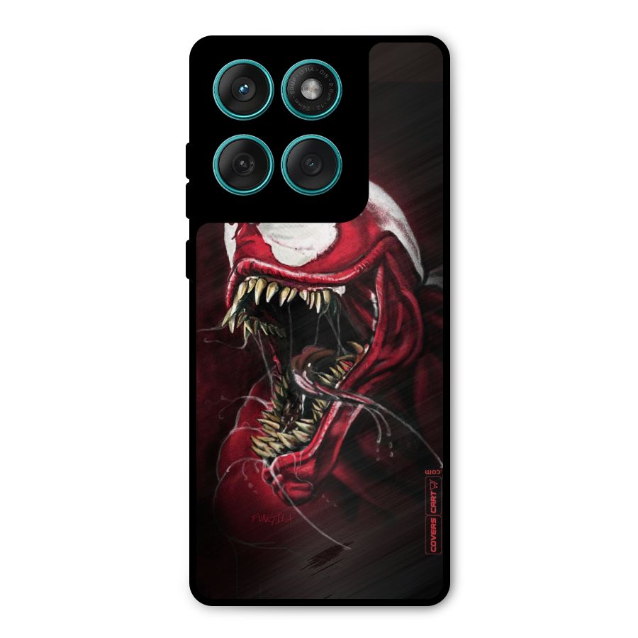 Red Venom Artwork Metal Back Case for Motorola Edge 60 Fusion
