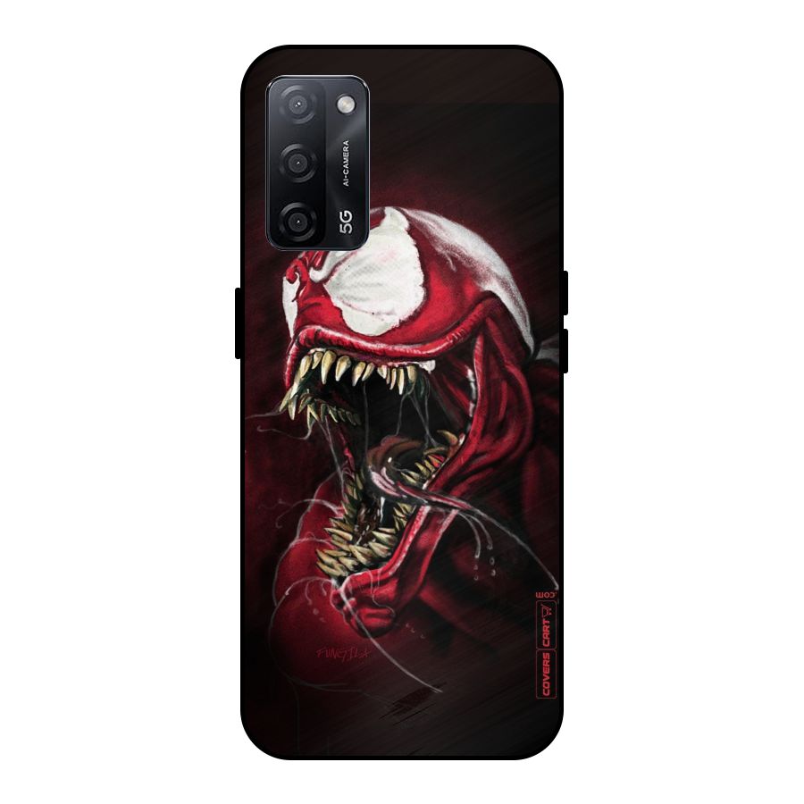 Red Venom Artwork Metal Back Case for Oppo A53s 5G