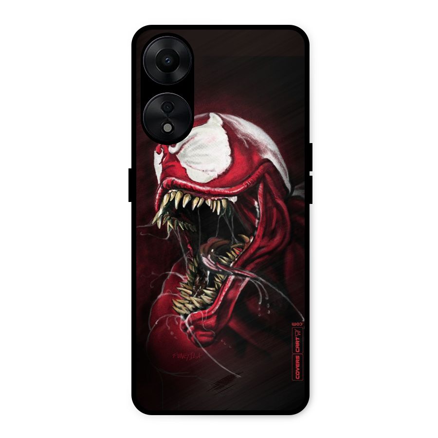 Red Venom Artwork Metal Back Case for Oppo A78 5G
