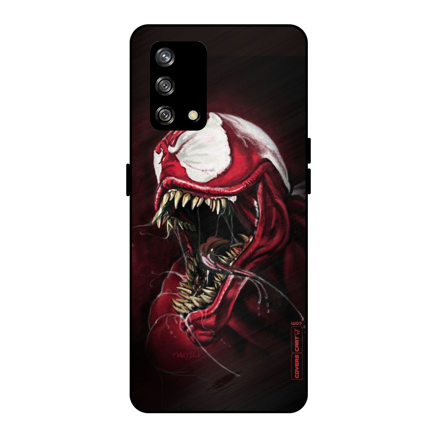 Red Venom Artwork Metal Back Case for Oppo F19