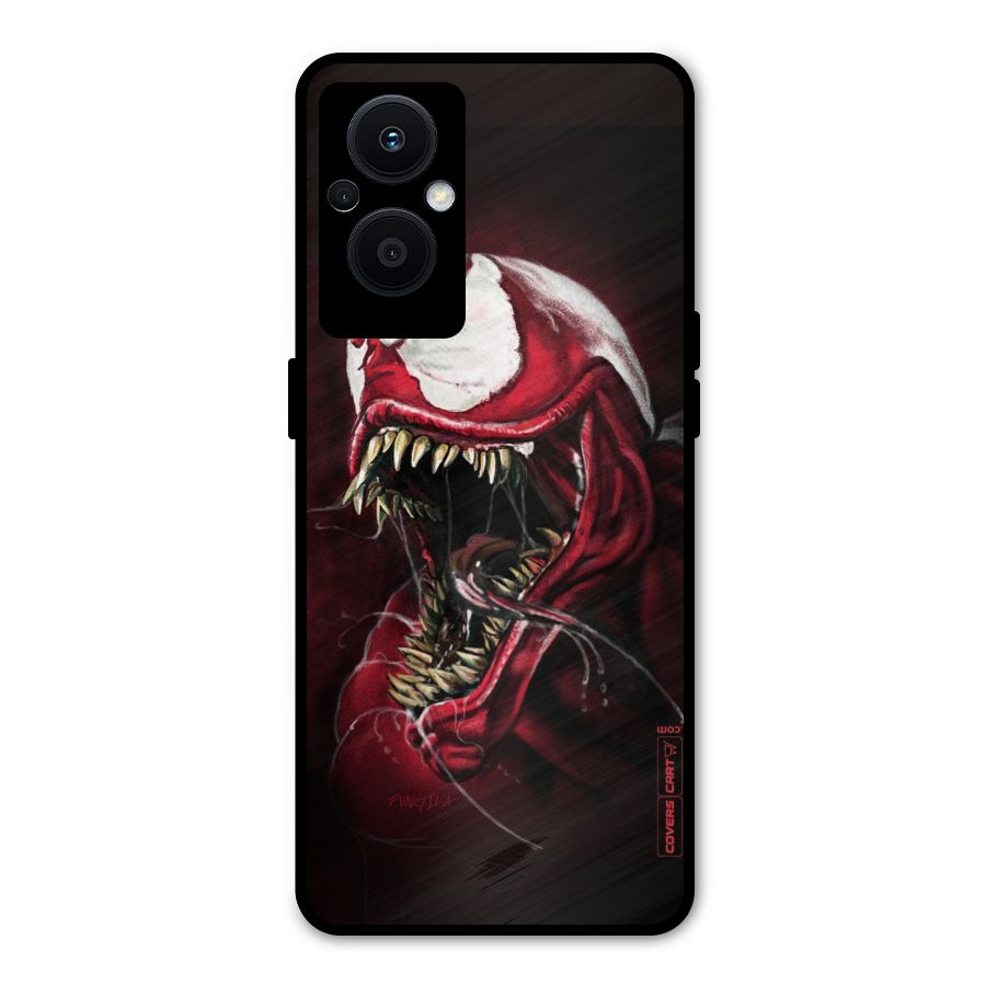 Red Venom Artwork Metal Back Case for Oppo F21s Pro 5G