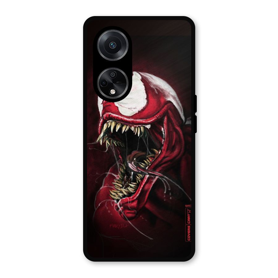 Red Venom Artwork Metal Back Case for Oppo F23