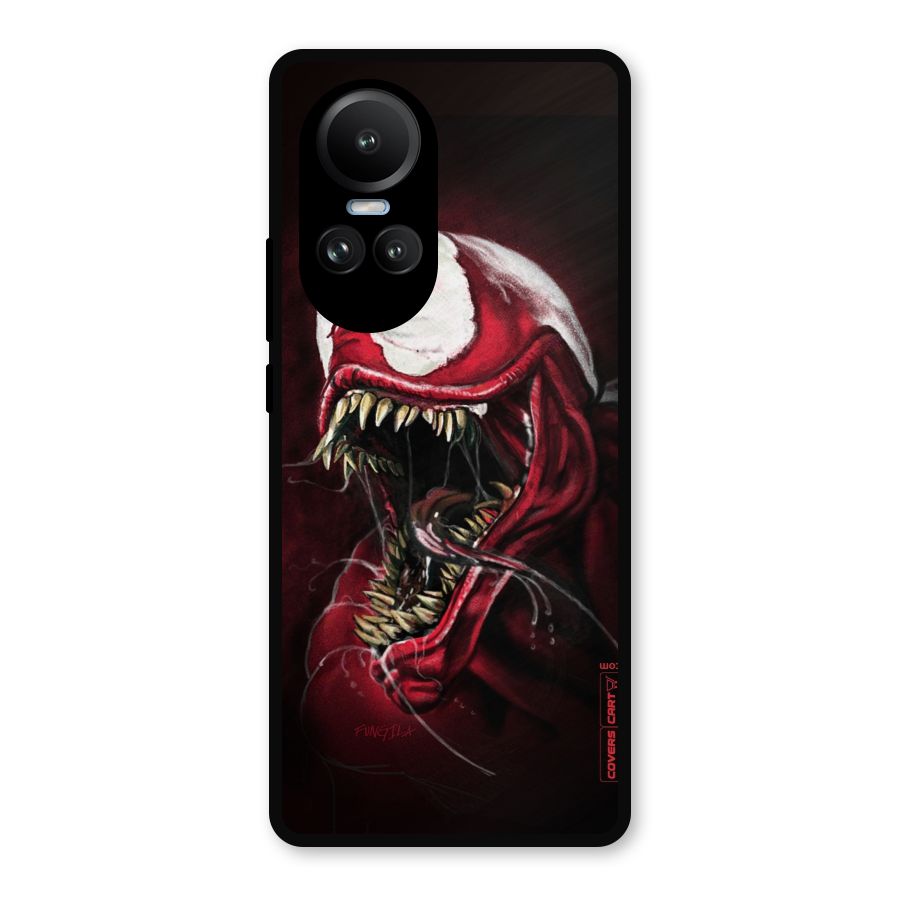 Red Venom Artwork Metal Back Case for Oppo Reno10 Pro