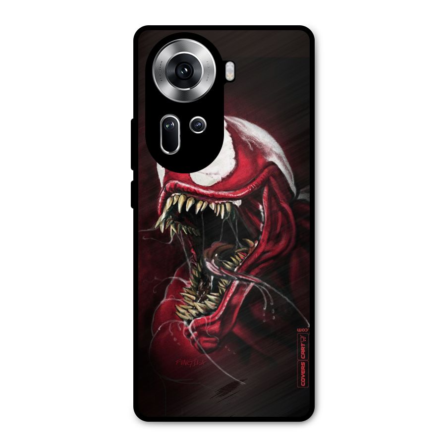 Red Venom Artwork Metal Back Case for Oppo Reno11 5G