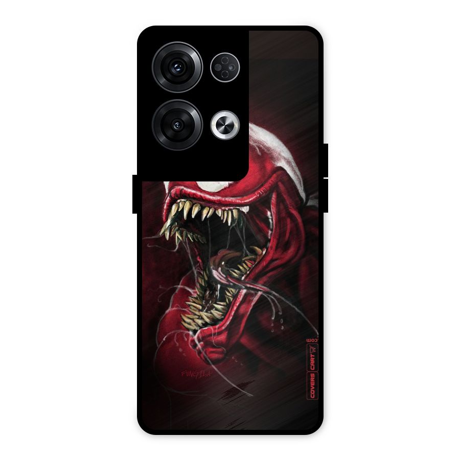 Red Venom Artwork Metal Back Case for Oppo Reno8 Pro 5G