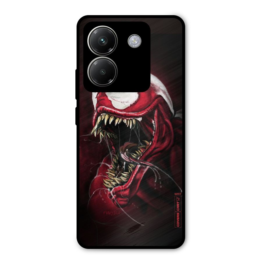 Red Venom Artwork Metal Back Case for Poco M7 Pro 5G