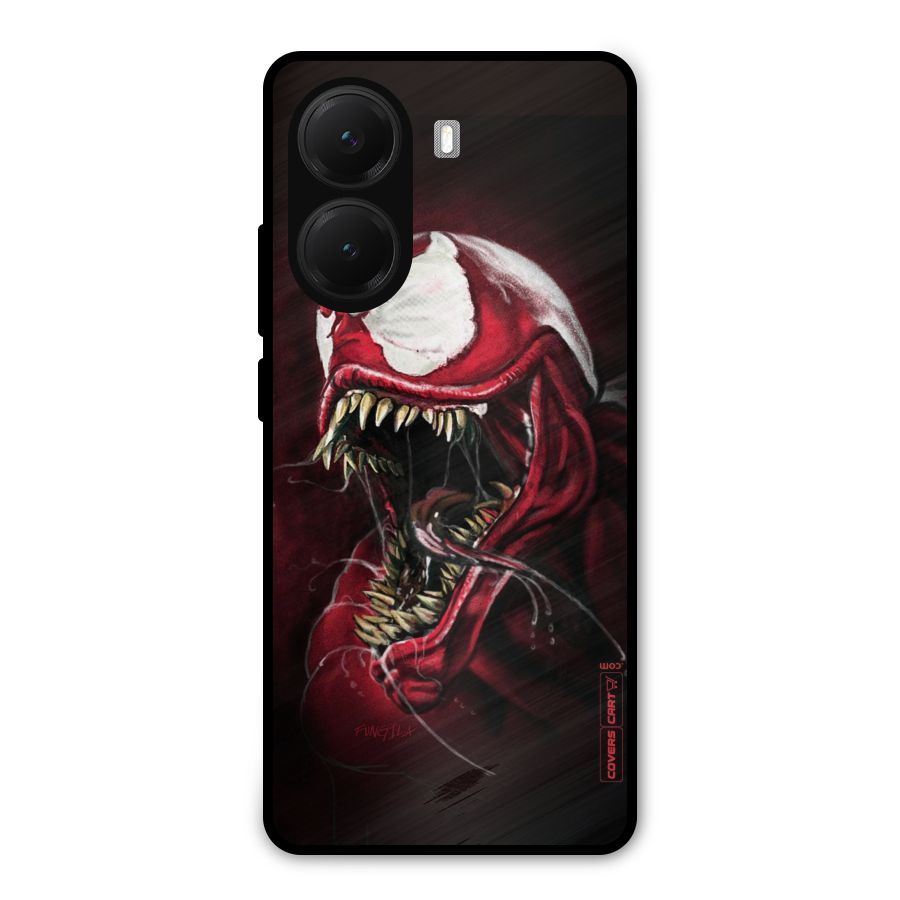 Red Venom Artwork Metal Back Case for Poco X7 Pro