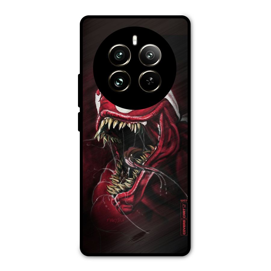 Red Venom Artwork Metal Back Case for Realme 12 Pro