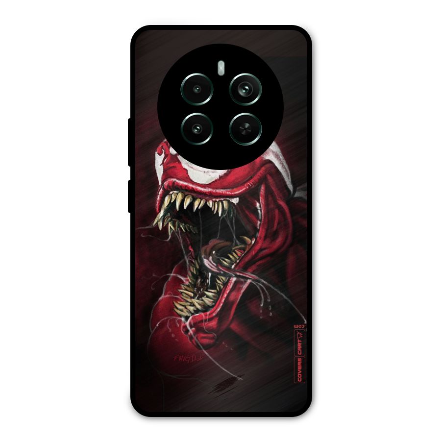 Red Venom Artwork Metal Back Case for Realme 12 Pro Plus
