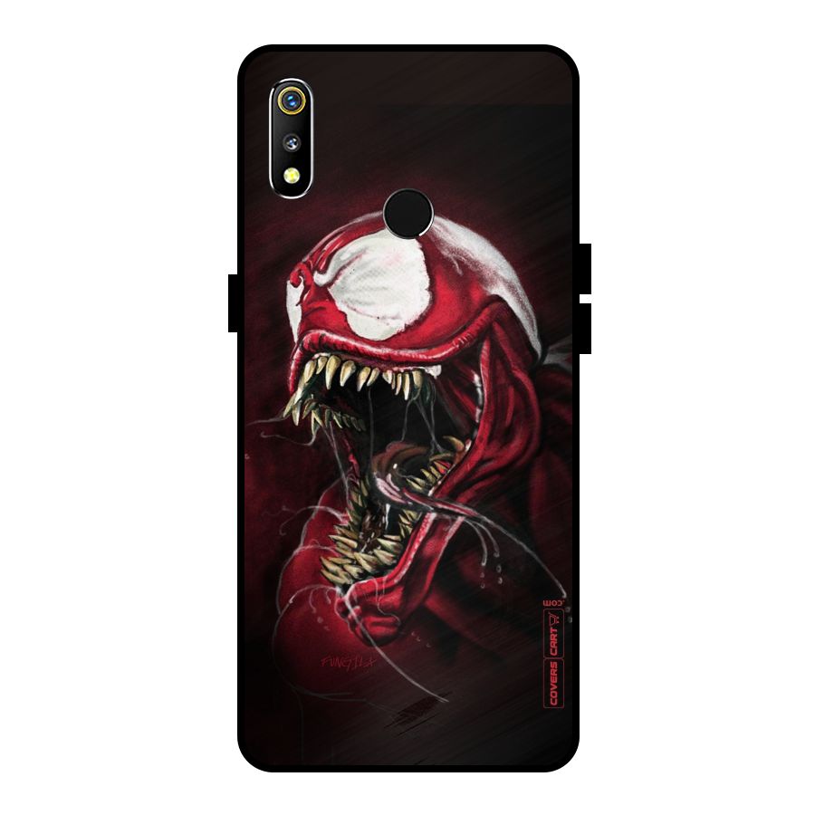 Red Venom Artwork Metal Back Case for Realme 3i