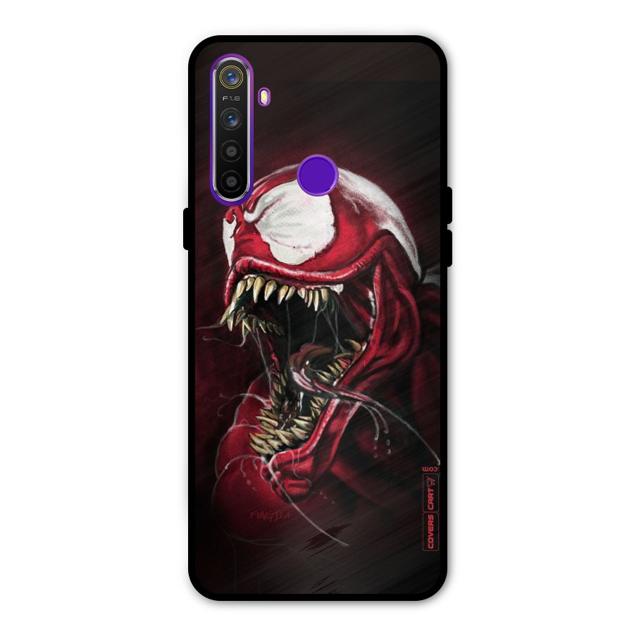 Red Venom Artwork Metal Back Case for Realme 5