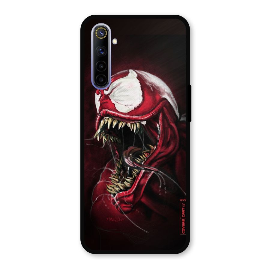 Red Venom Artwork Metal Back Case for Realme 6